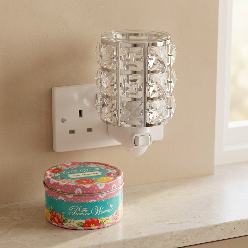 AR1584-WEB electric wax warmer with wax-melt tin, view 5