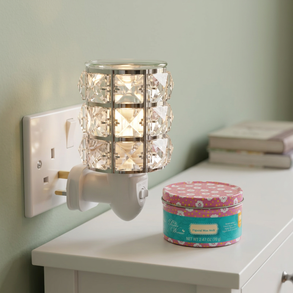 AR1584-WEB electric wax warmer with wax-melt tin, view 6