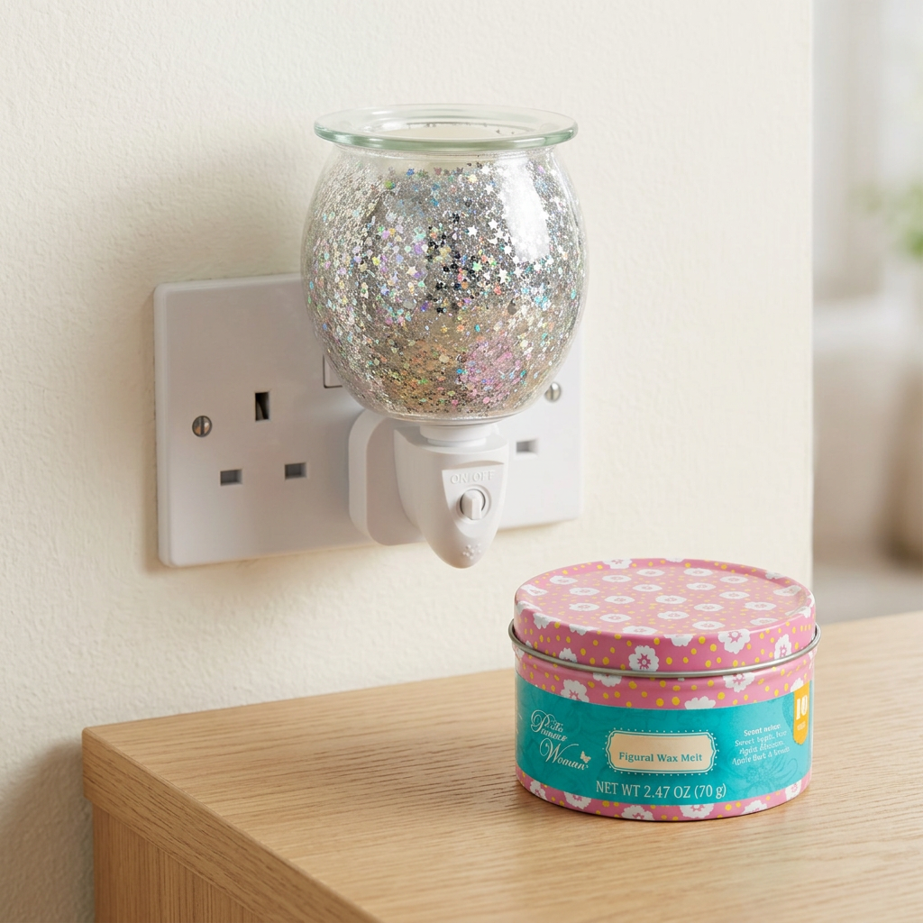 AR1585-WEB electric wax warmer with wax-melt tin, view 2
