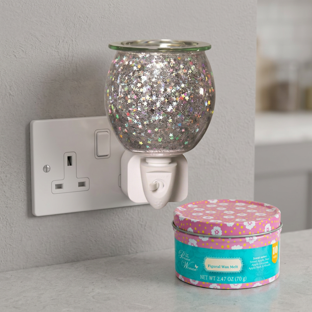 AR1585-WEB electric wax warmer with wax-melt tin, view 3