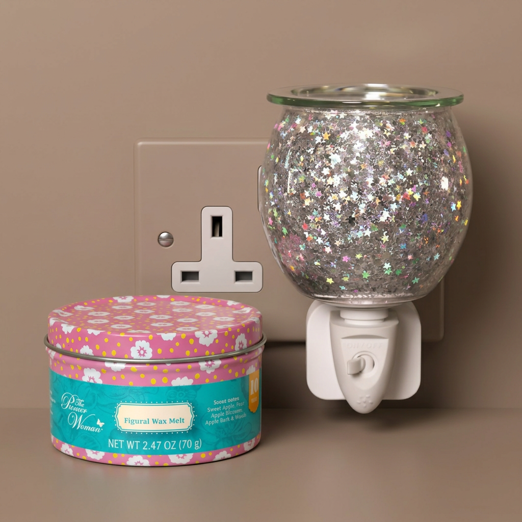 AR1585-WEB electric wax warmer with wax-melt tin, view 7