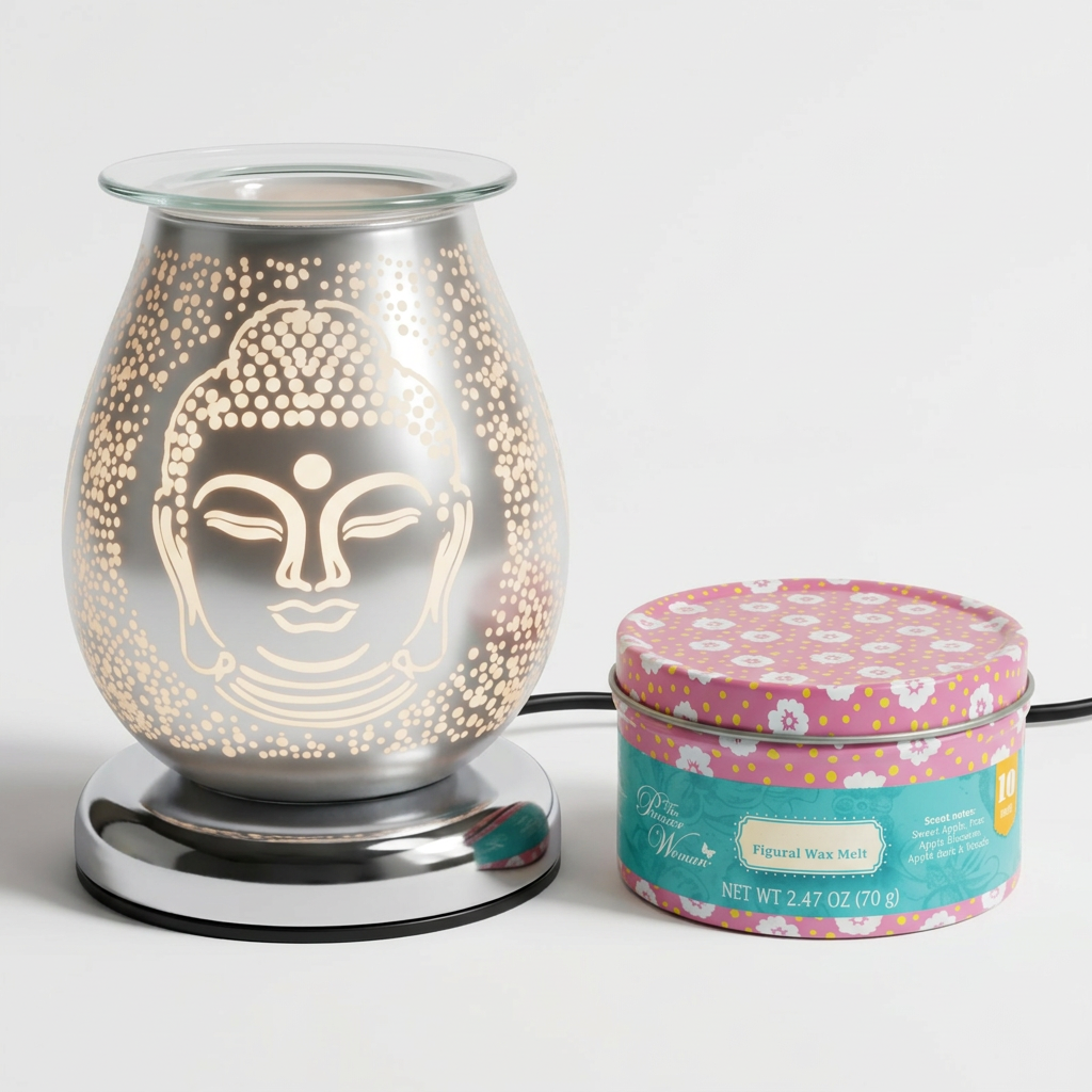 AR1641 electric wax warmer with wax-melt tin, view 1