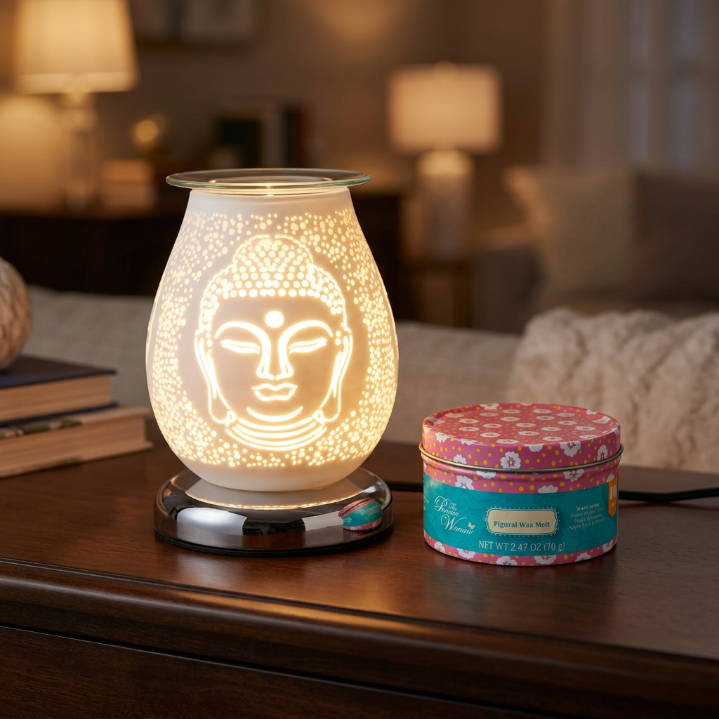 AR1641 electric wax warmer with wax-melt tin, view 12