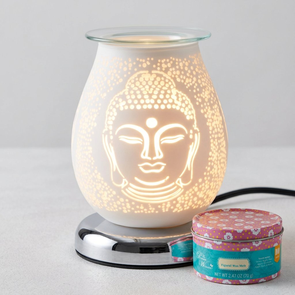 AR1641 electric wax warmer with wax-melt tin, view 3