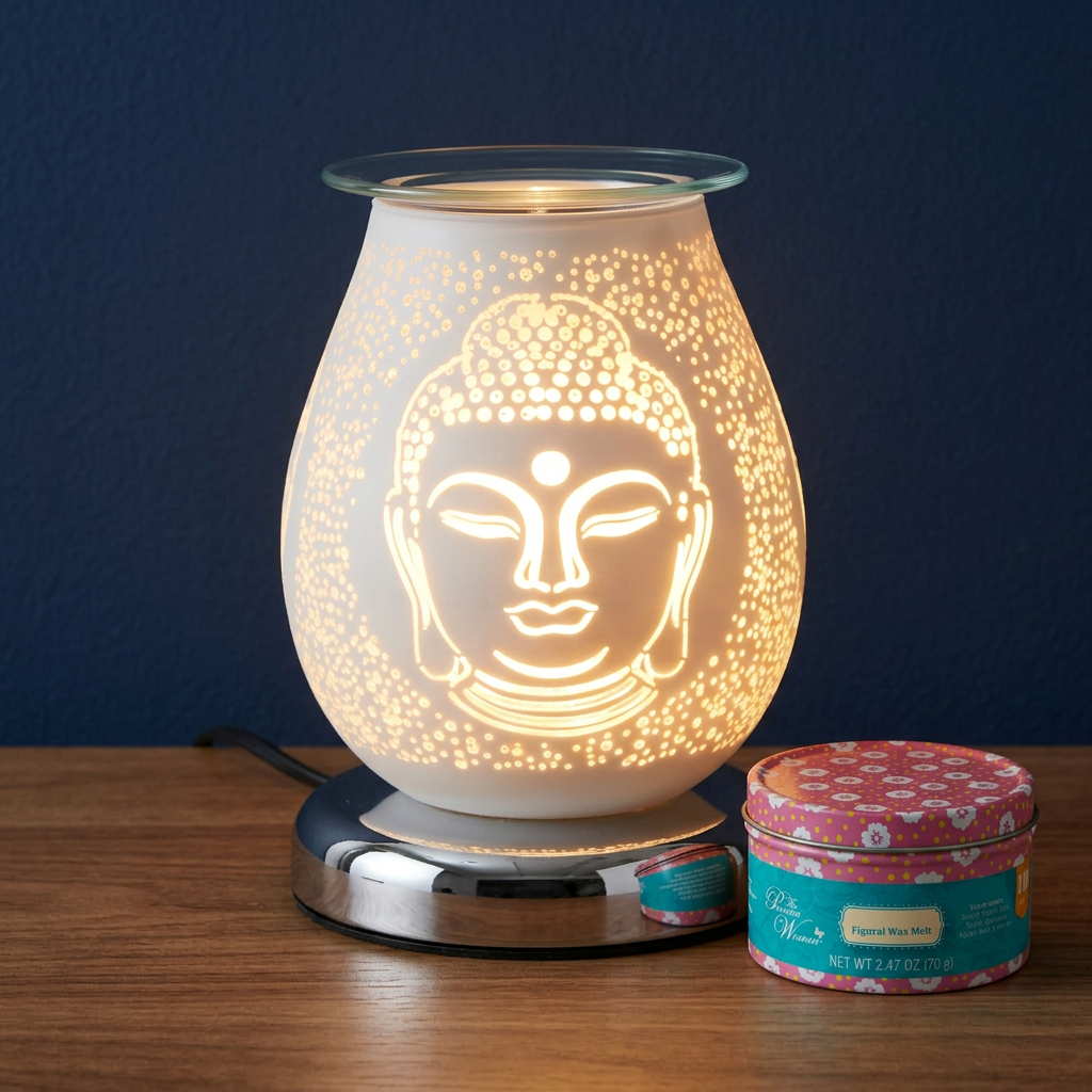 AR1641 electric wax warmer with wax-melt tin, view 4