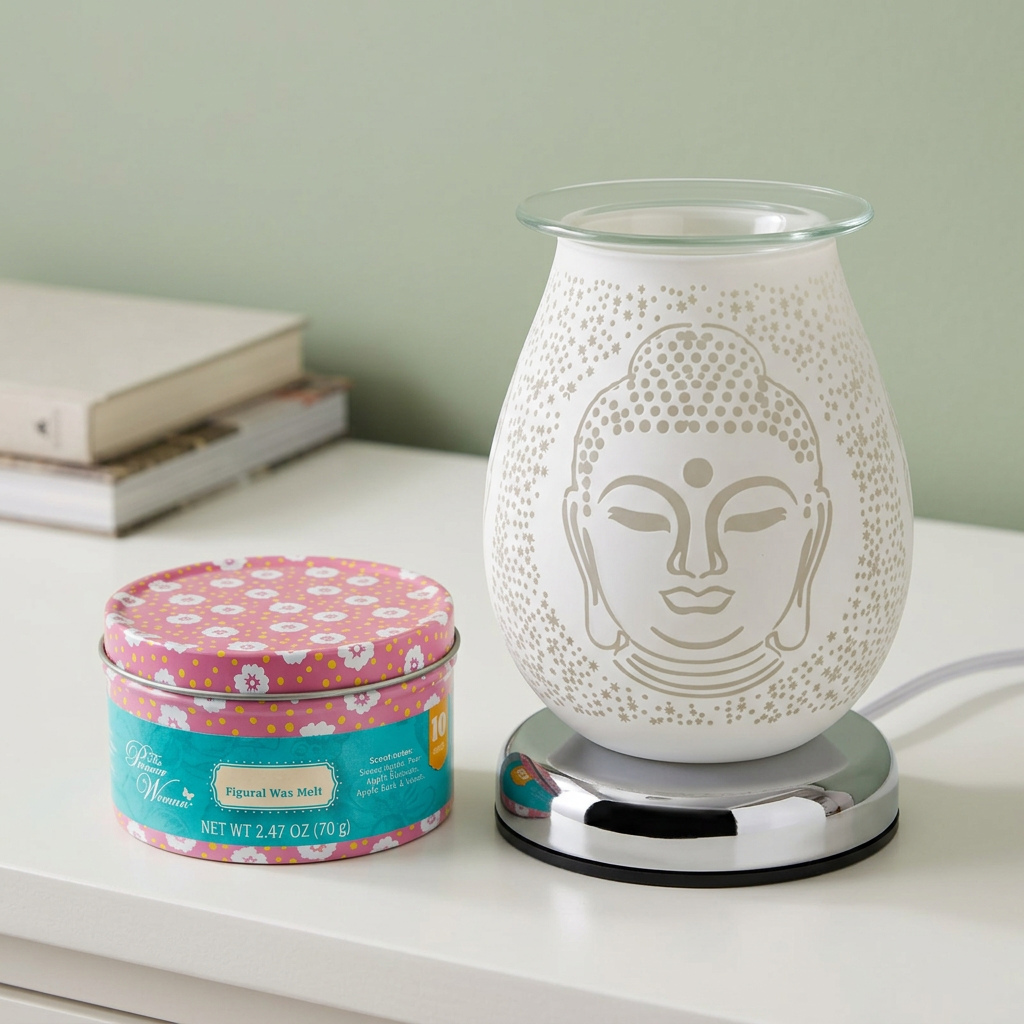 AR1641 electric wax warmer with wax-melt tin, view 6
