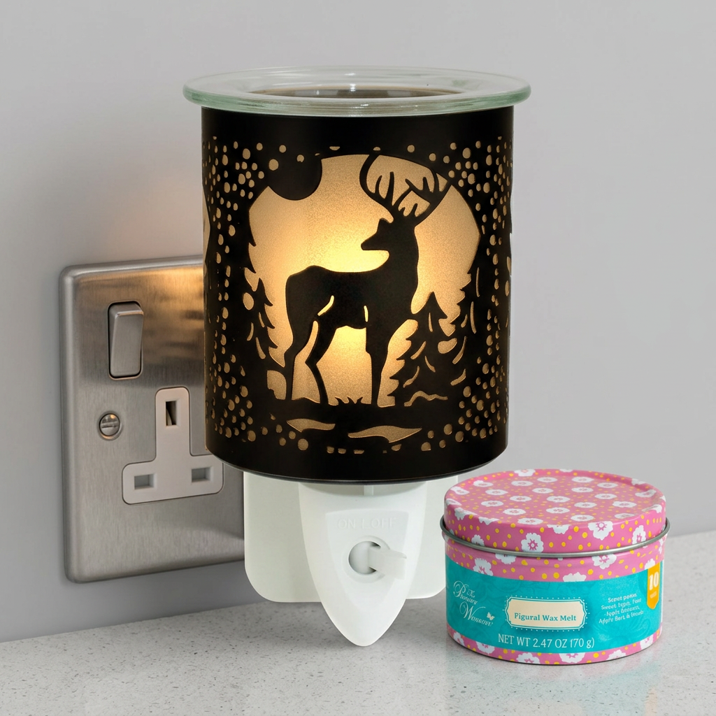 AR2078BK electric wax warmer with wax-melt tin, view 3