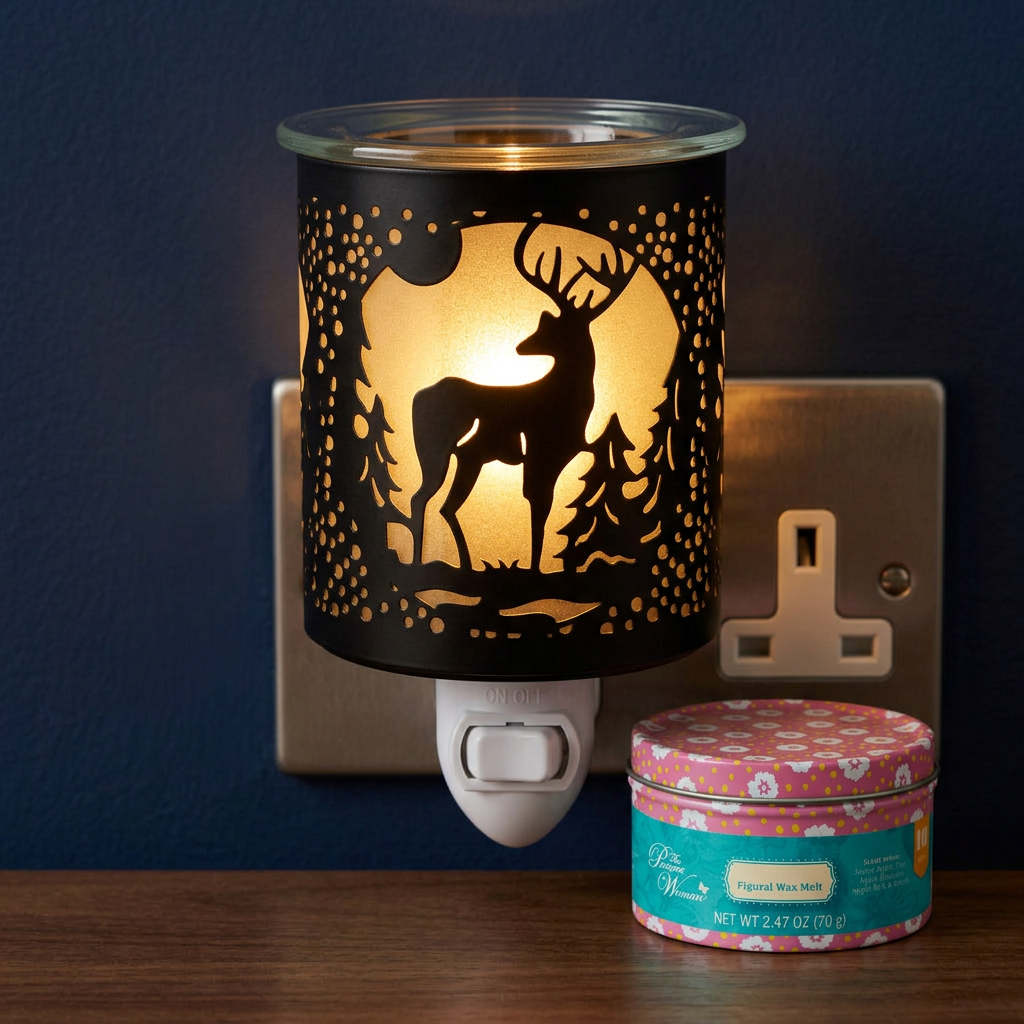 AR2078BK electric wax warmer with wax-melt tin, view 4