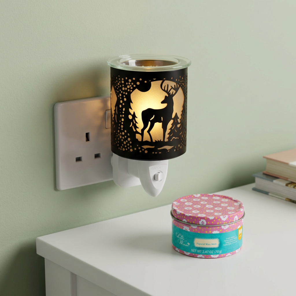 AR2078BK electric wax warmer with wax-melt tin, view 6