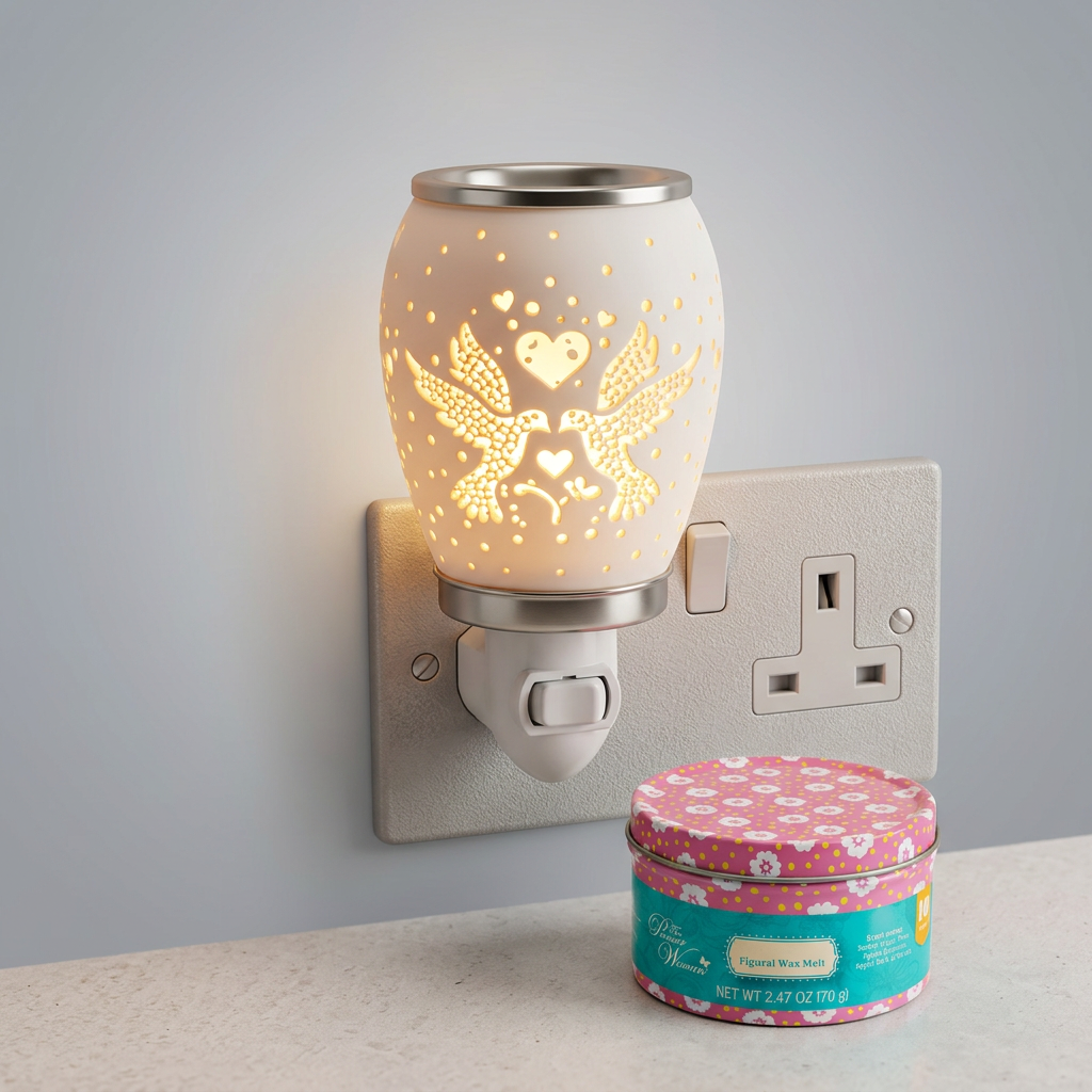 LP47645 electric wax warmer with wax-melt tin, view 3