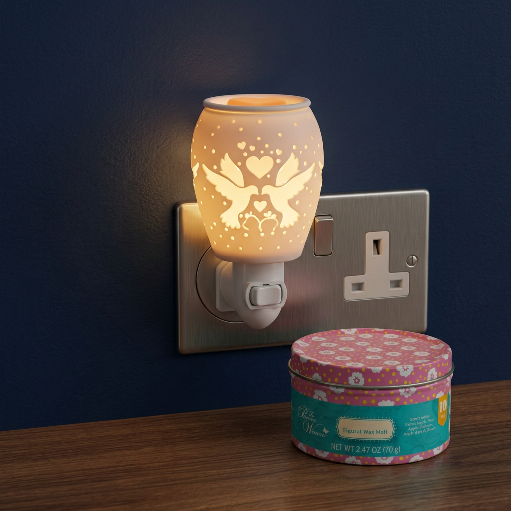 LP47645 electric wax warmer with wax-melt tin, view 4