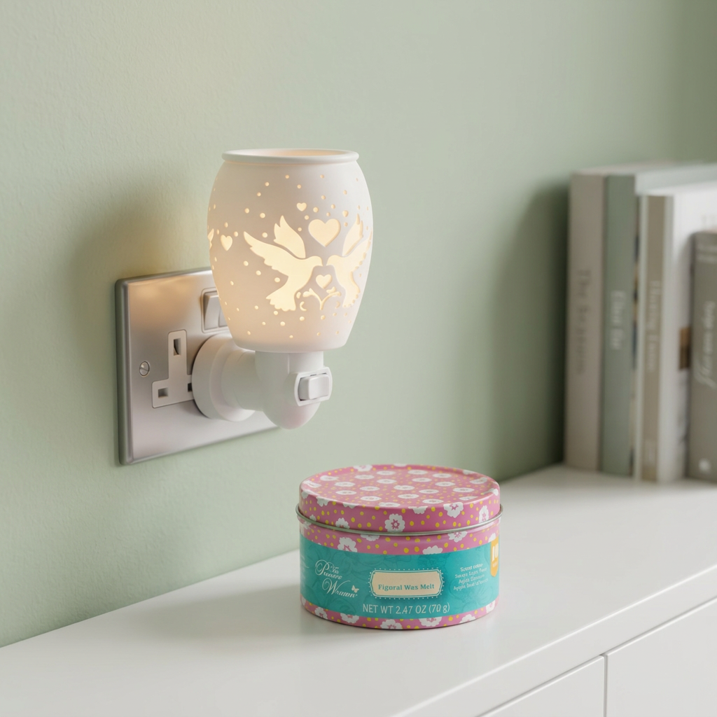LP47645 electric wax warmer with wax-melt tin, view 6