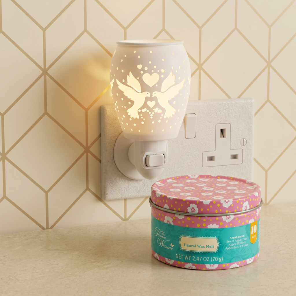 LP47645 electric wax warmer with wax-melt tin, view 9