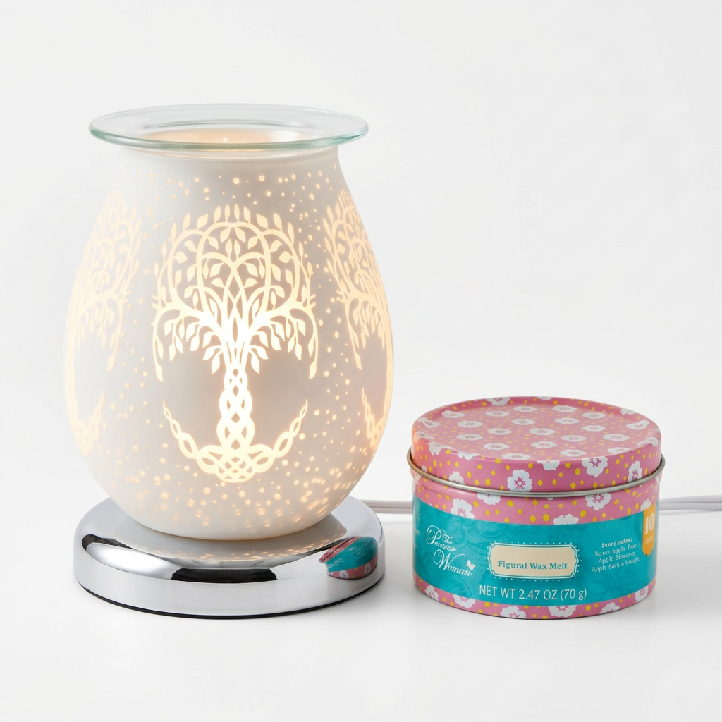 LP48165 electric wax warmer with wax-melt tin, view 1