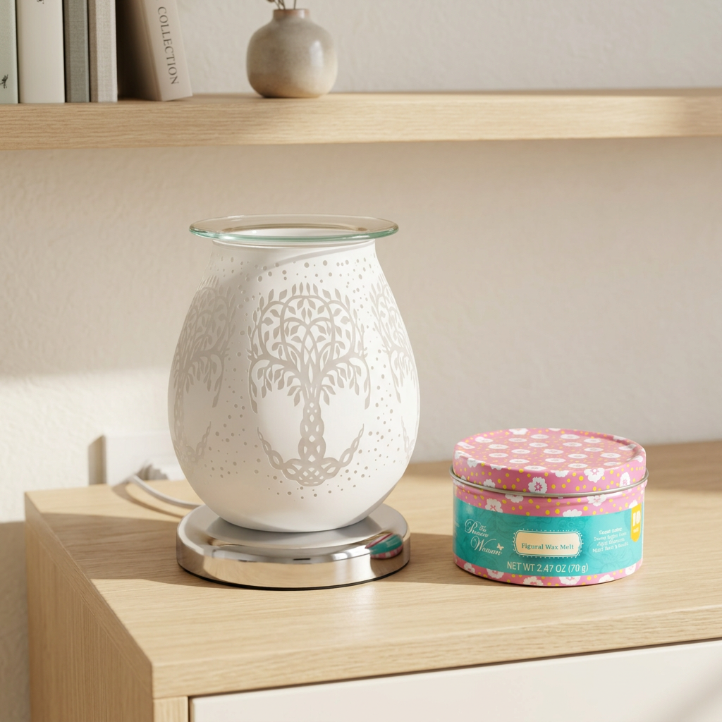 LP48165 electric wax warmer with wax-melt tin, view 2