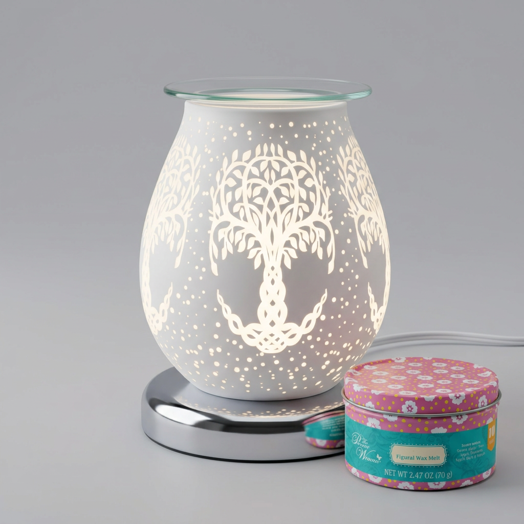 LP48165 electric wax warmer with wax-melt tin, view 3
