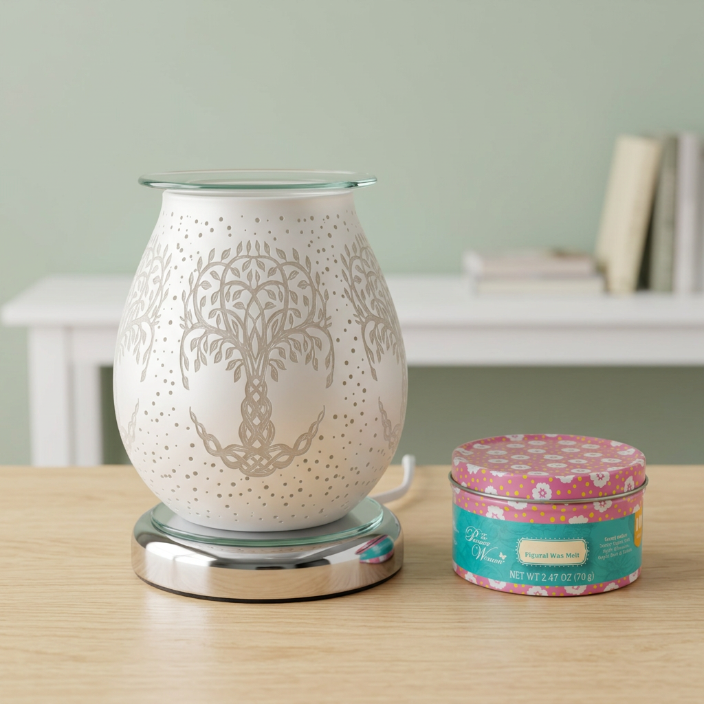 LP48165 electric wax warmer with wax-melt tin, view 6