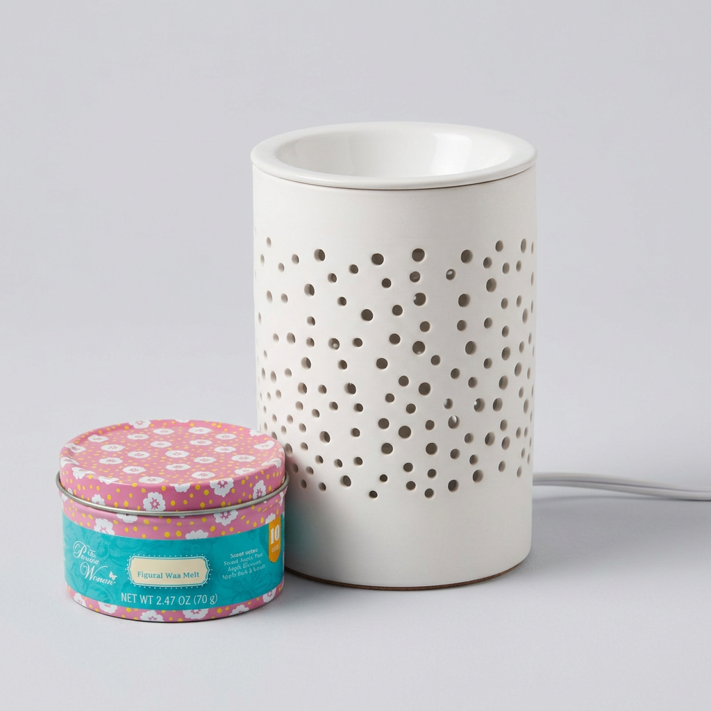 Y58J electric wax warmer with wax-melt tin, view 10