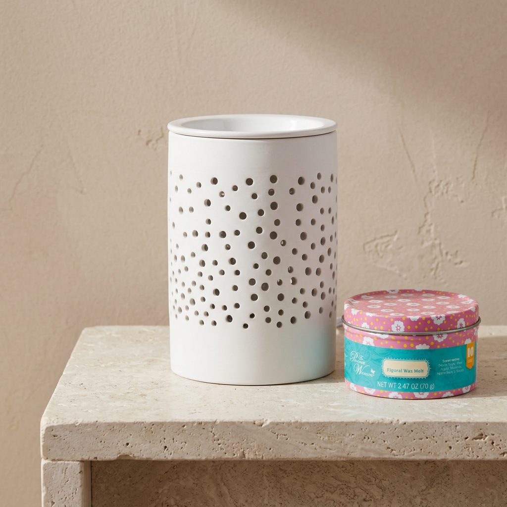 Y58J electric wax warmer with wax-melt tin, view 5
