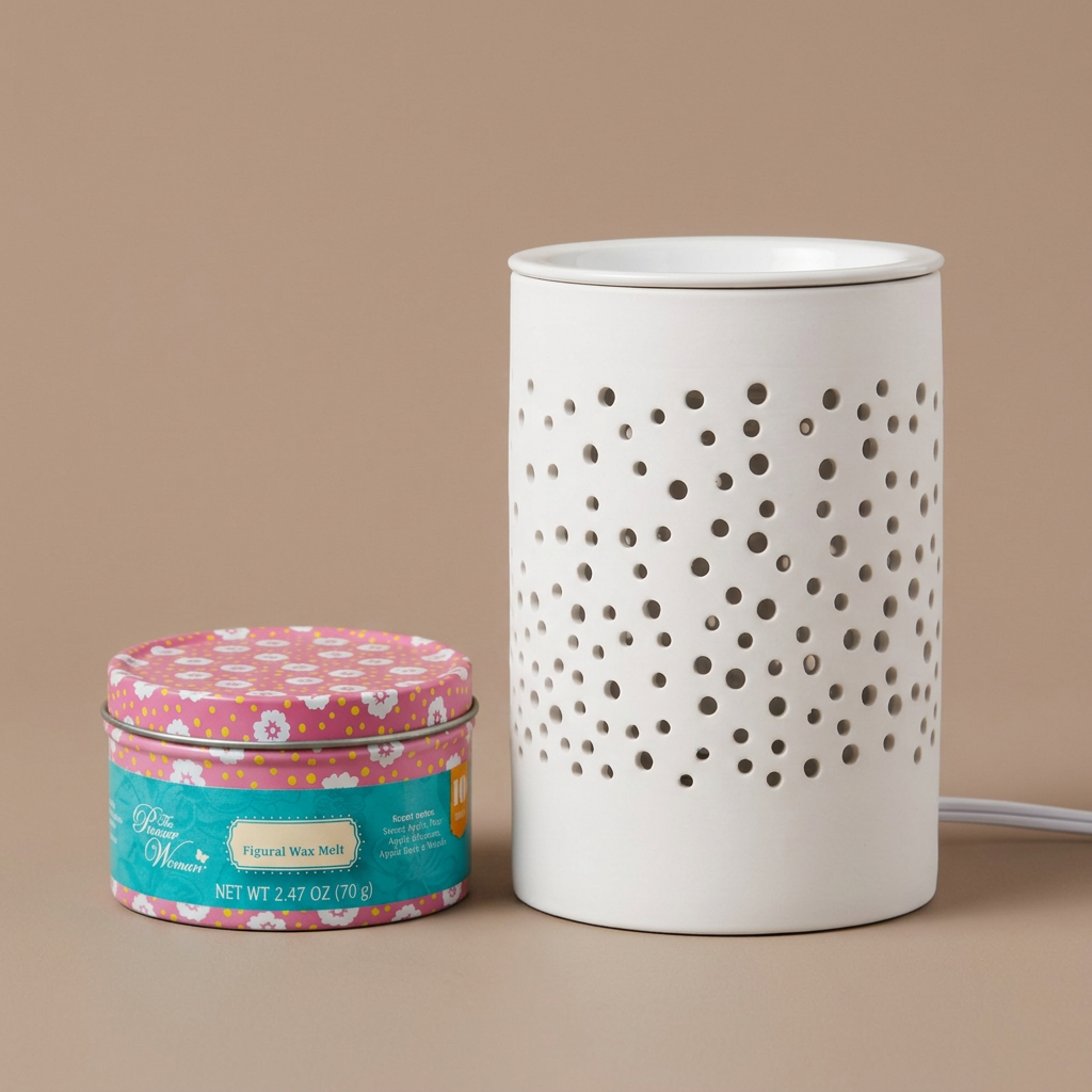 Y58J electric wax warmer with wax-melt tin, view 7