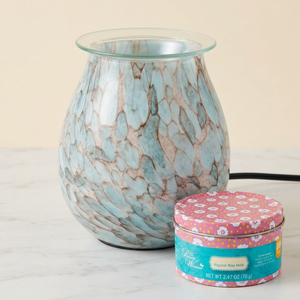 ZT6W electric wax warmer with wax-melt tin, view 9