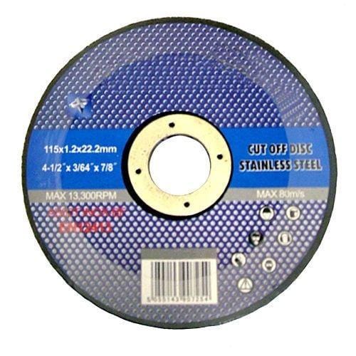 tooltime 10 X 4 1/2" THIN STAINLESS STEEL METAL CUTTING DISC ANGLE GRINDER 4.5" 115MM