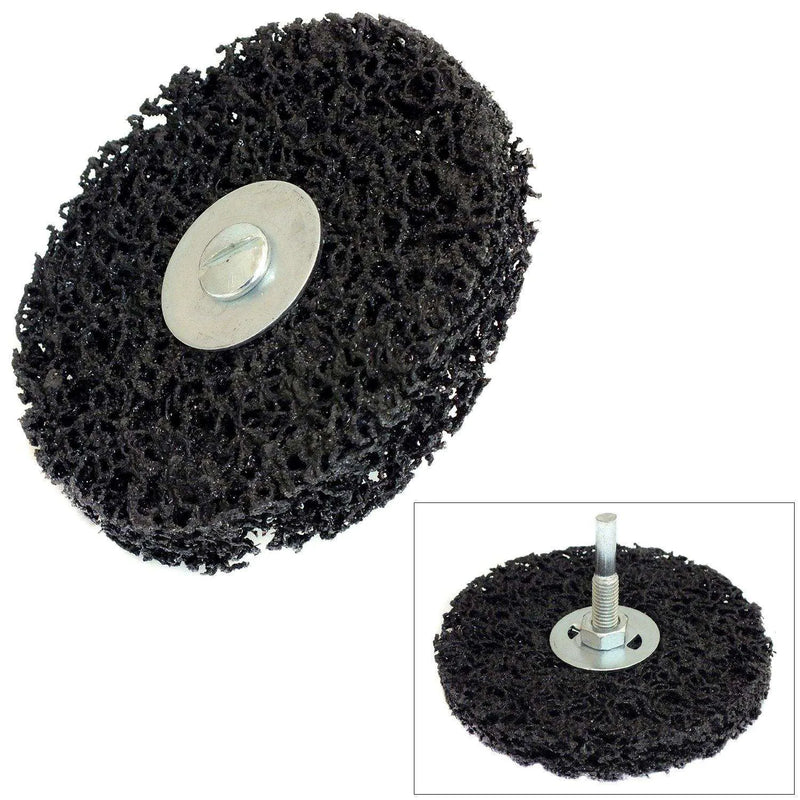 tooltime 100mm ROTARY POLYCARBIDE ABRASIVE DISC RUST & PAINT REMOVER DEBURRING WHEEL