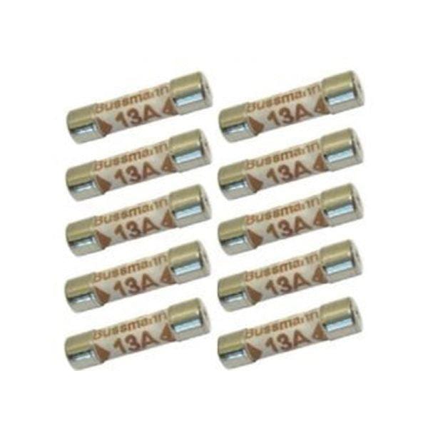 tooltime 10Pc 13 Amp Rated Replacement Household Fuse Set 240V Ac For 13A Lights