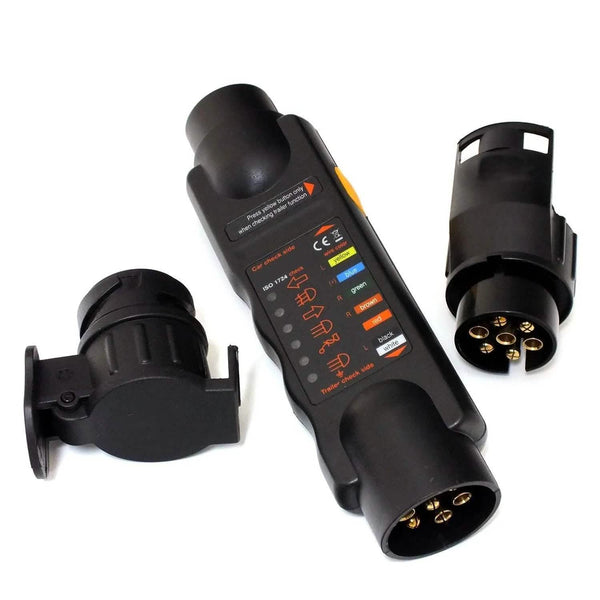 13-Pin 12V Caravan Trailer Plug Socket Diagnostic Tester Tool - Check Wiring & Connectivity