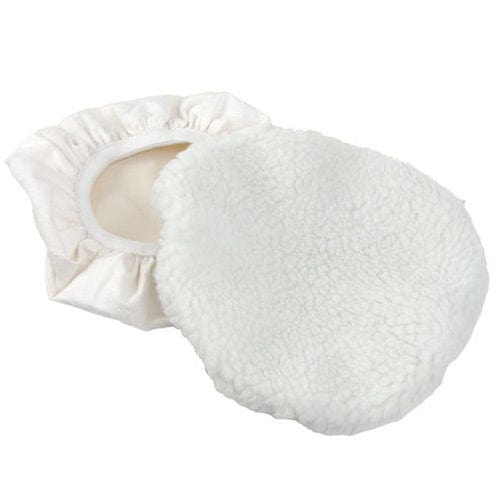 tooltime 2 PACK  240MM POLISHING BONNETS FOR POLISHER - FAUX LAMBSWOOL & TERRY TOWEL