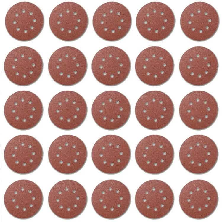 tooltime 25 PACK 5" 125MM HOOK & LOOP SANDING DISCS RANDOM ORBITAL SANDER PADS MIXED GRIT