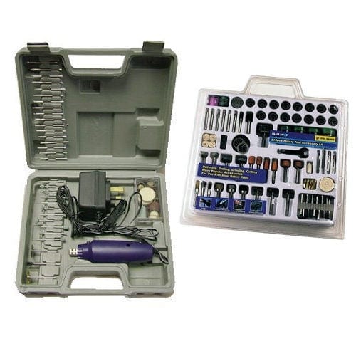 tooltime 276 Piece Dremel Style Hobby Rotary Mini Tool Drill + Multi Bits + Carry Case