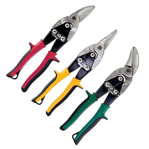 tooltime 3 Pack Of  Heavy Duty Aviation Tin Snips Set Sheet Metal Cutters Shears Tinsnips
