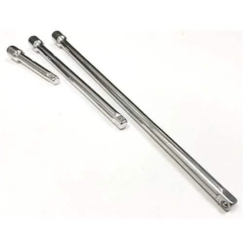 tooltime 3PC 1/4" INCH SQUARE DRIVE LONG REACH SOCKET EXTENSION BARS SET 3" 6" & 9"
