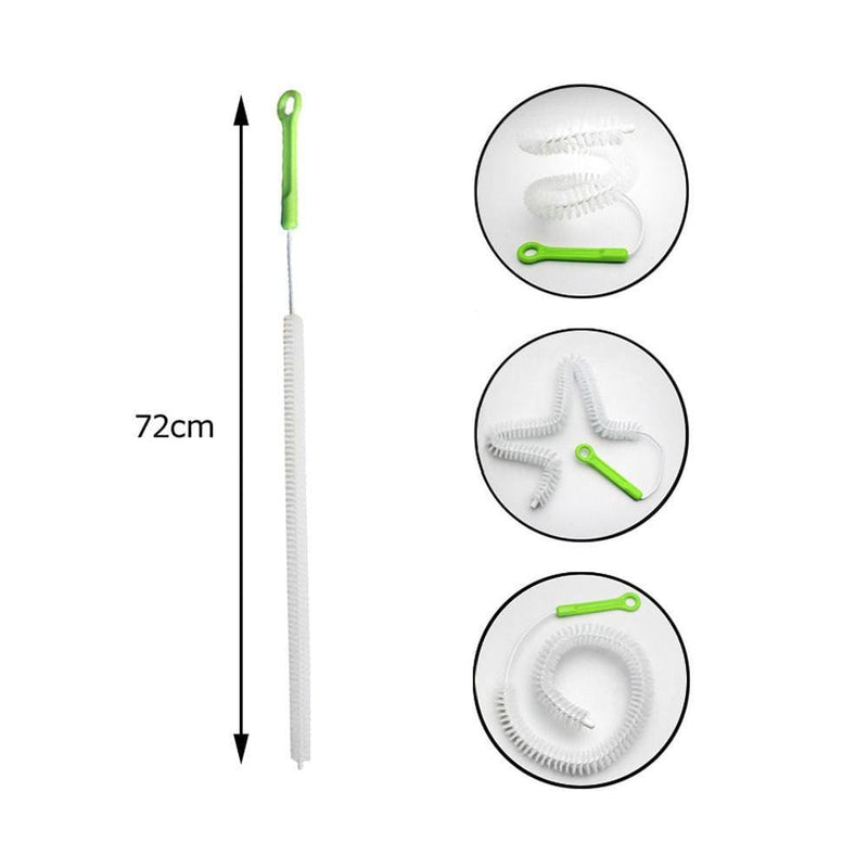 tooltime 3Pc Drain Pipe Sink Unblocking Tool Set - Suction Plunger + Brush + Drain Snake