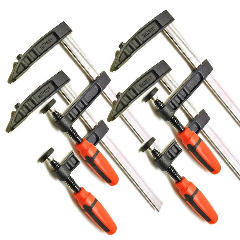 tooltime 4 Pack - Heavy Duty 150Mm X 50Mm F Clamps - Soft Grip Handle Quick Slide