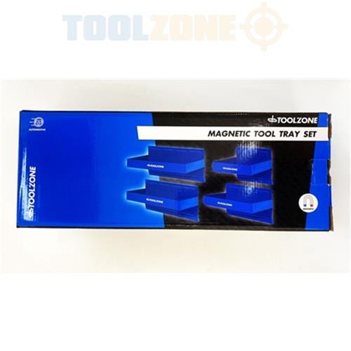 tooltime 4Pc Magnetic Tool Tray Holders Storage Racks 155Mm - 310Mm Workshop Van Holders