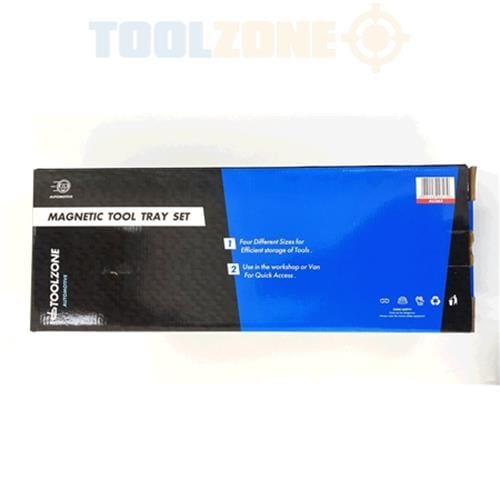 tooltime 4Pc Magnetic Tool Tray Holders Storage Racks 155Mm - 310Mm Workshop Van Holders