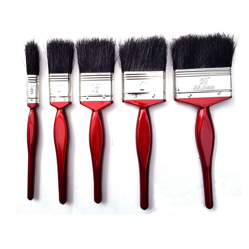 tooltime 5 Pack Paint Brush Set Painting Decorating Advanced Durable Fine Bristles