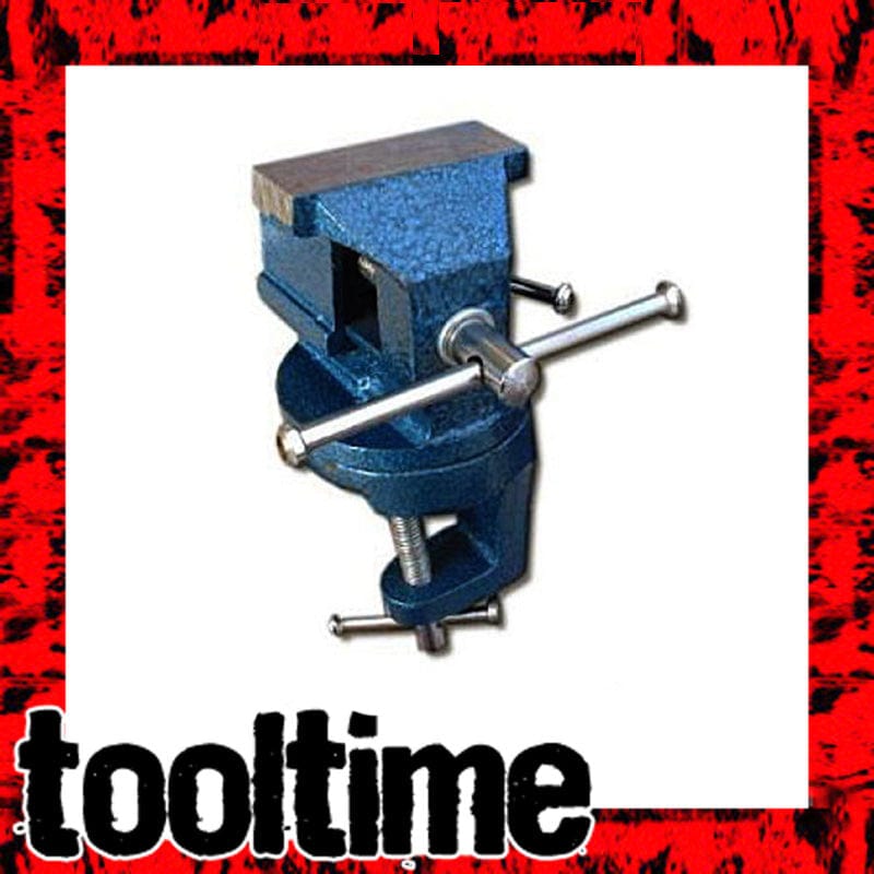 tooltime 50Mm Mini Clamp On Swivel Base Bench Vice Table Top Workbench Desk