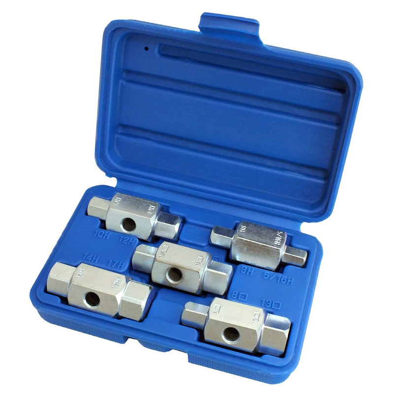 tooltime 5Pc Automotive Car Axle Gearbox Oil Sump Plug Tool Fill Drain Plug Key Set