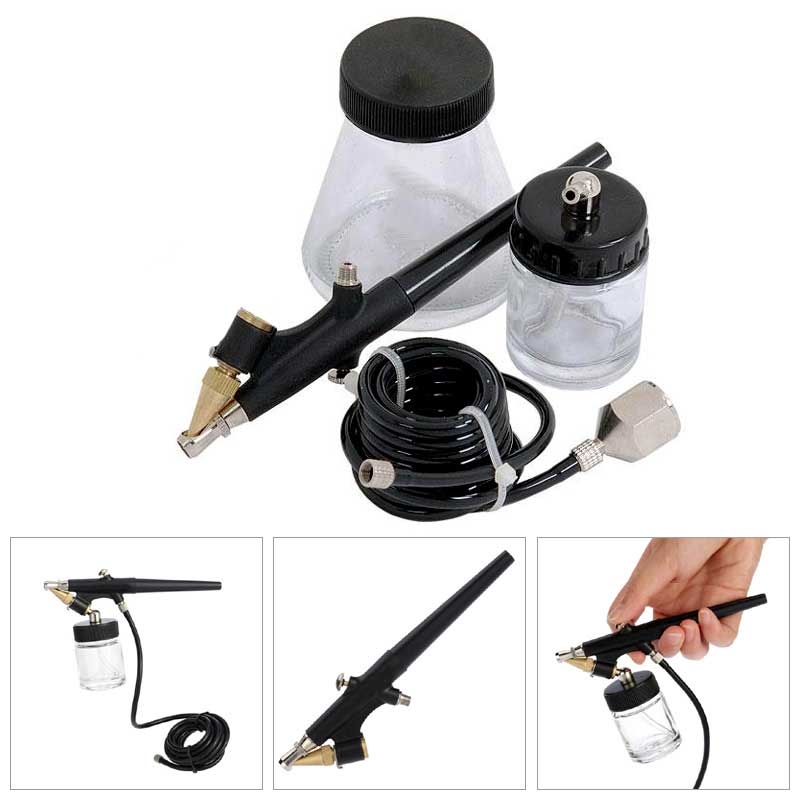 tooltime Air Brushes Mini Air Brush Spray Gun Kit Professional Artists Airbrush Tool Crafts Hobby