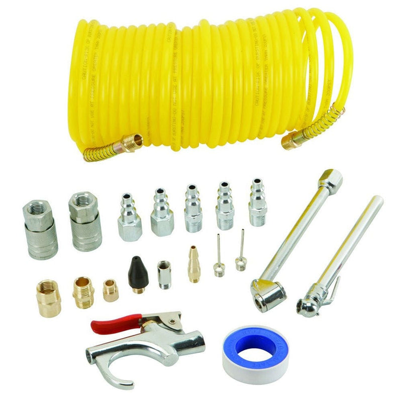 tooltime Air Tool Couplers & Fittings 20Pc Air Compressor Fittings Accessory Kit Inc Connectors Blow Gun Tyre Inflator