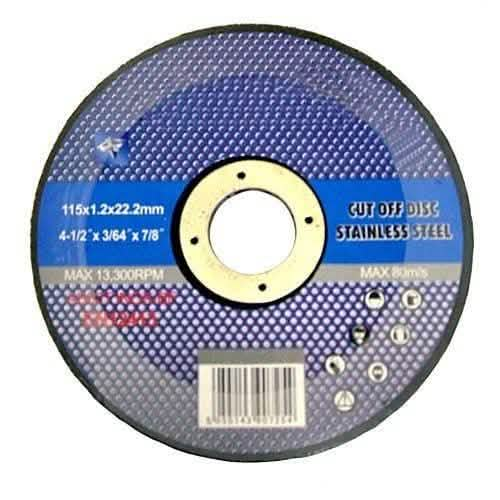 tooltime Angle Grinder Discs 100 X 4 1/2" Thin Stainless Steel Metal Cutting Disc Angle Grinder 4.5" 115mm