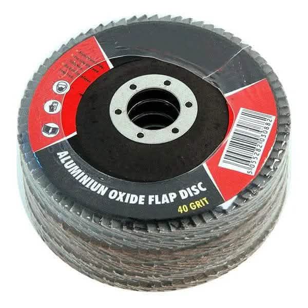 tooltime Angle Grinder Discs Flap Discs Assorted Grit Aluminium Oxide 6Pc For 115Mm 4-1/2" Angle Grinders