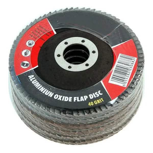 tooltime Angle Grinder Discs Flap Discs Assorted Grit Aluminium Oxide 6Pc For 115Mm 4-1/2" Angle Grinders