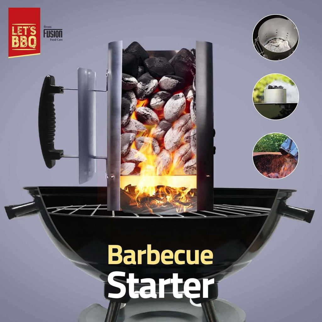 £9.99 Barbecue Chimney Starter Quick Start BBQ Charcoal Lighter Grill Starter Burner tooltime