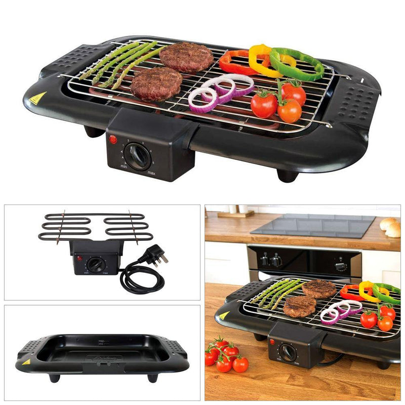 tooltime BBQ 2000W Electric Indoor Barbecue Health Grill Portable Tabletop Smoke Reducing