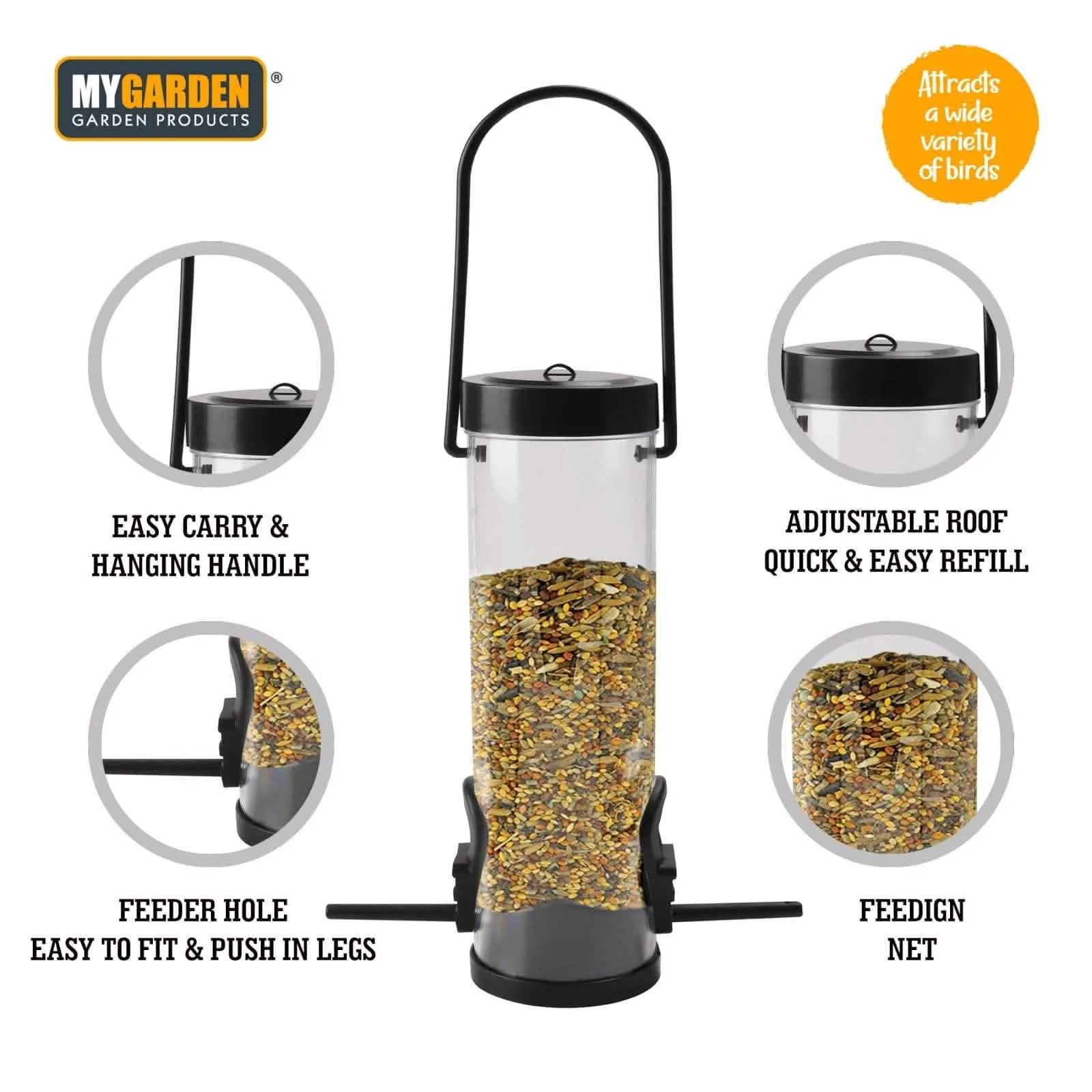 tooltime Bird Feeder Hanging Garden Bird Seed Feeder