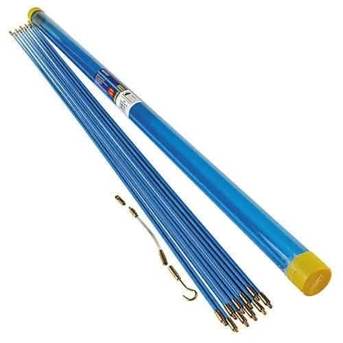 £14.99 CABLE INSTALLATION ACCESS KIT 10 x 1M DRAW RODS FOR PULLING ...